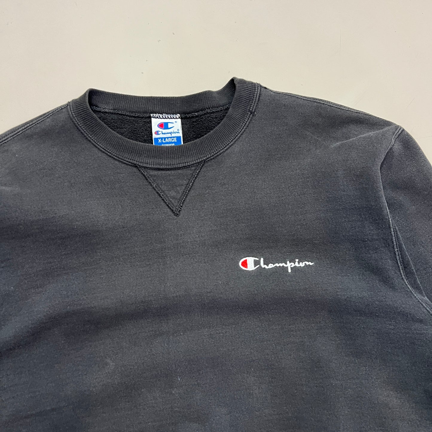 XL 90's Black Champion Crewneck