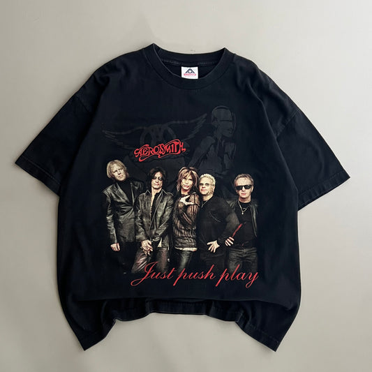 XL 2001 Aerosmith Just Push Play Tour T-shirt