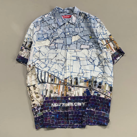 Large Supreme Mosaic Button Shirt