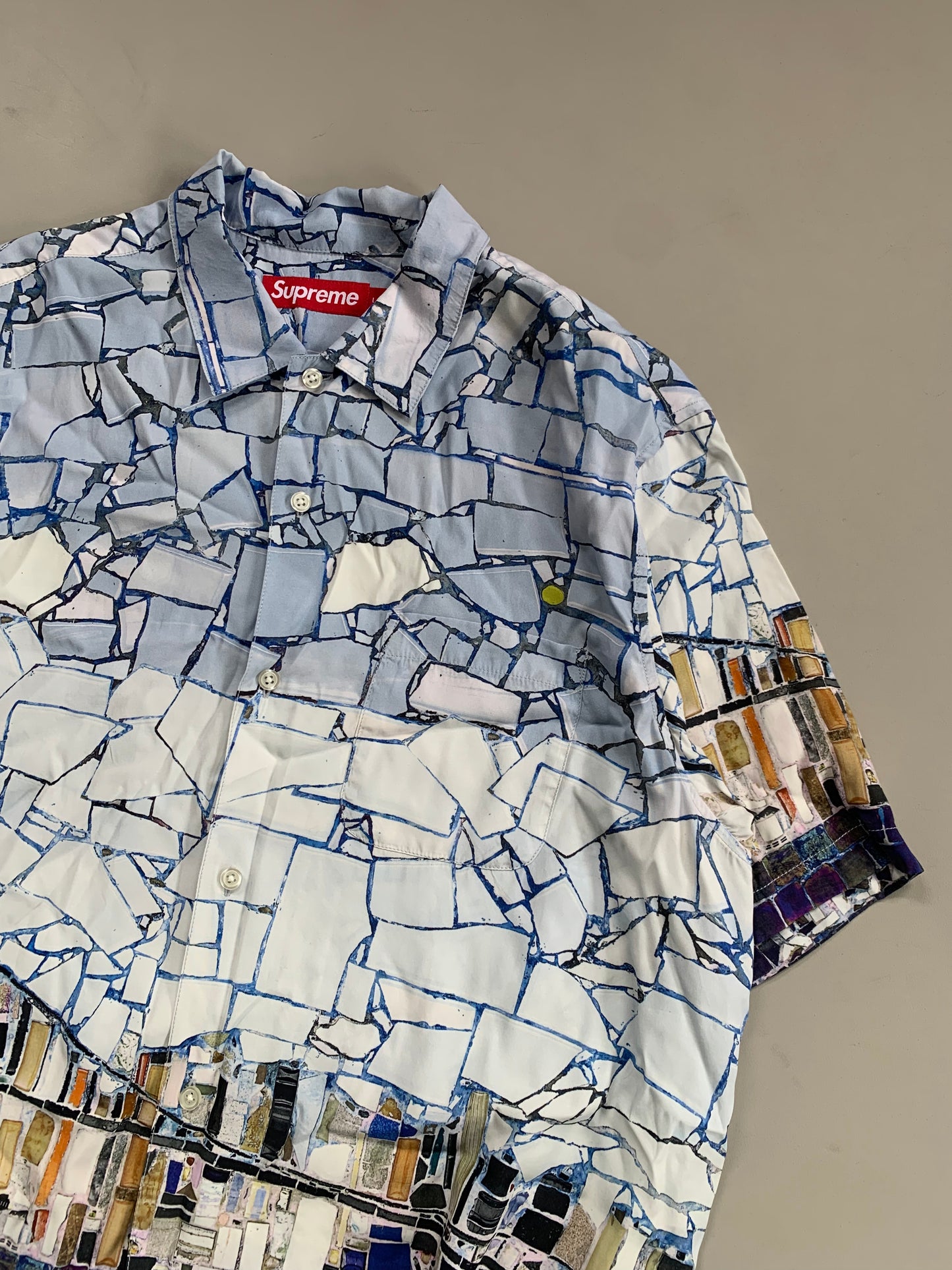Large Supreme Mosaic Button Shirt