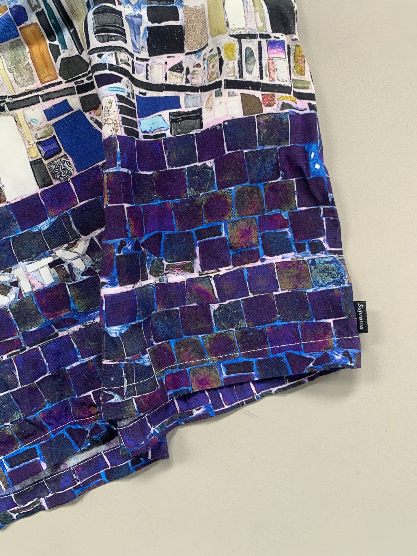Large Supreme Mosaic Button Shirt