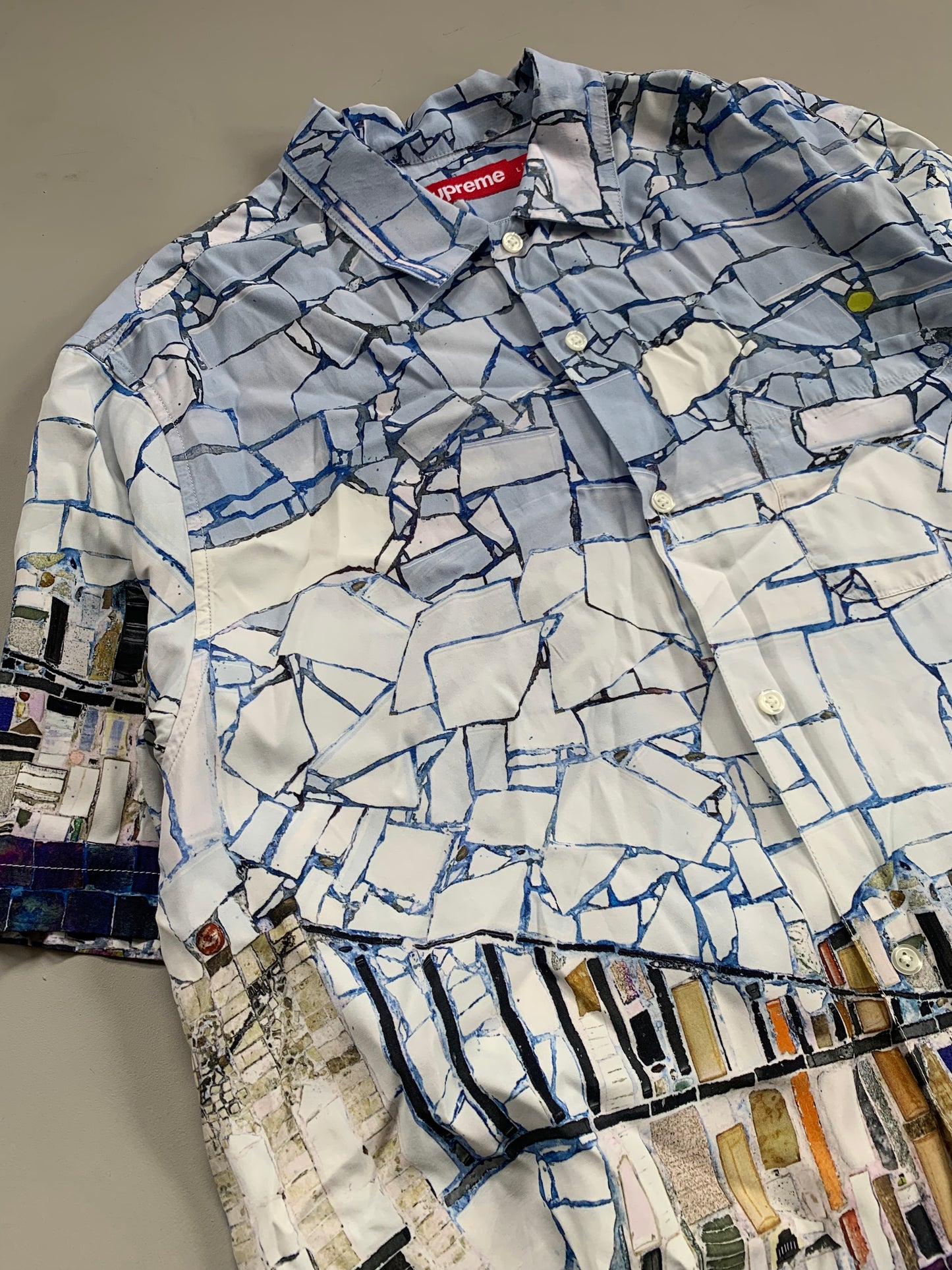 Large Supreme Mosaic Button Shirt
