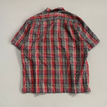 Large Supreme Metallic Plaid Button Shirt