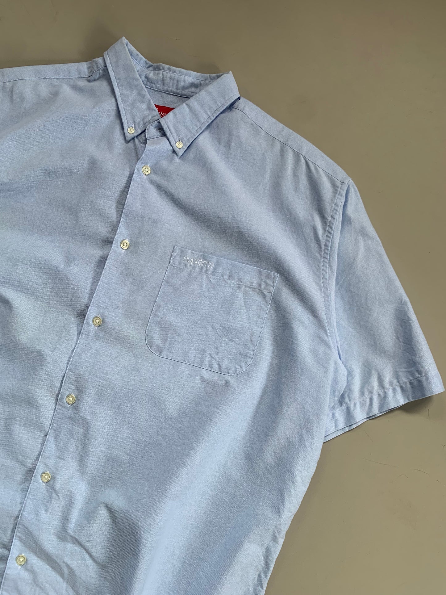Large Supreme Blue Oxford Button Shirt