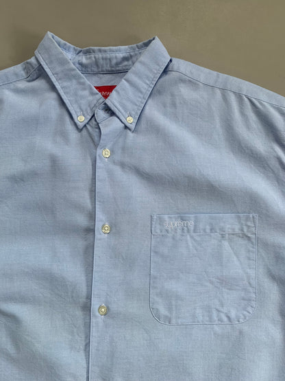 Large Supreme Blue Oxford Button Shirt