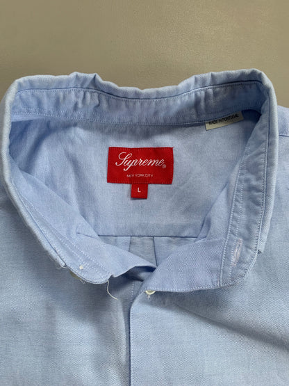 Large Supreme Blue Oxford Button Shirt