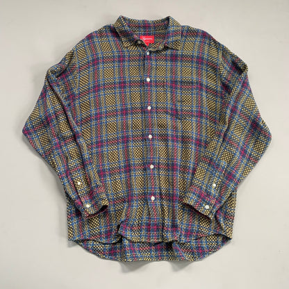 Large Supreme Weave Plaid Button Shirt