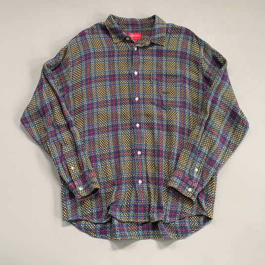 Large Supreme Weave Plaid Button Shirt