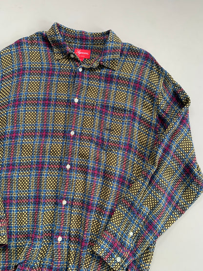Large Supreme Weave Plaid Button Shirt