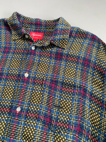 Large Supreme Weave Plaid Button Shirt