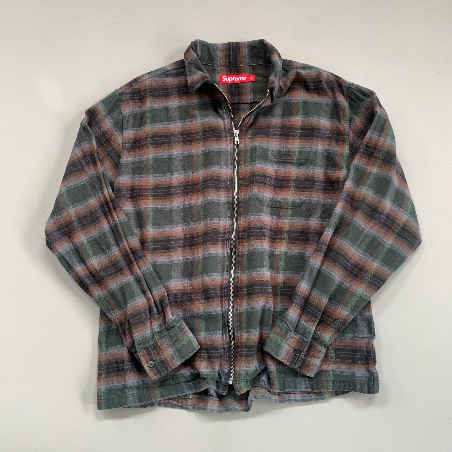 Large Supreme Shadow Plaid Full Zip