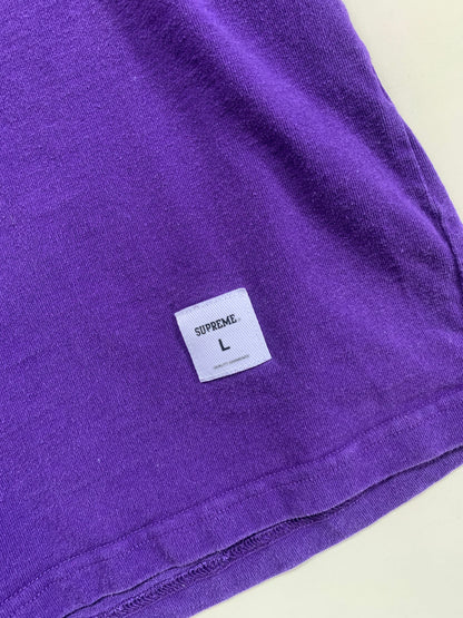 Large Supreme Purple Embroidered T-shirt