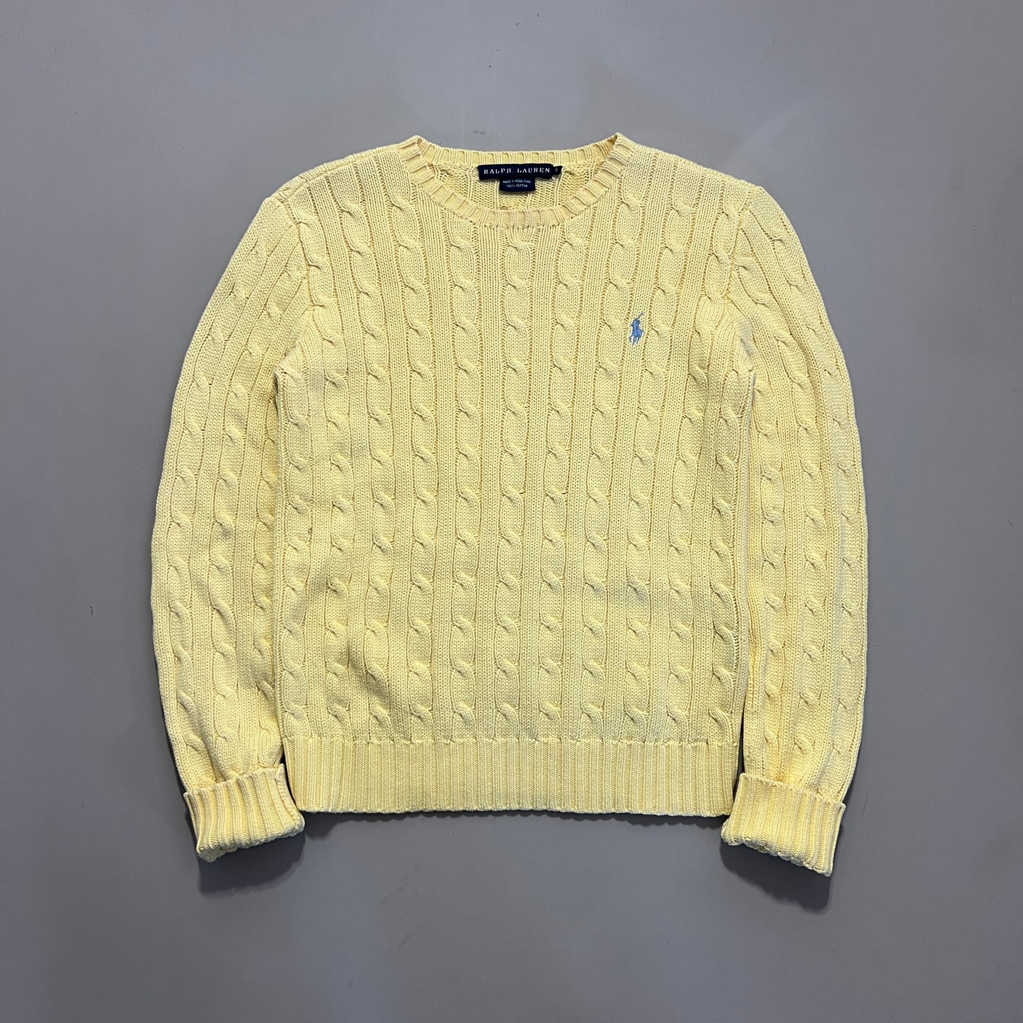 Early 2000s Ralph Lauren Butter Yellow Cotton Sweater