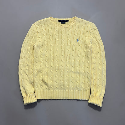 Early 2000s Ralph Lauren Butter Yellow Cotton Sweater