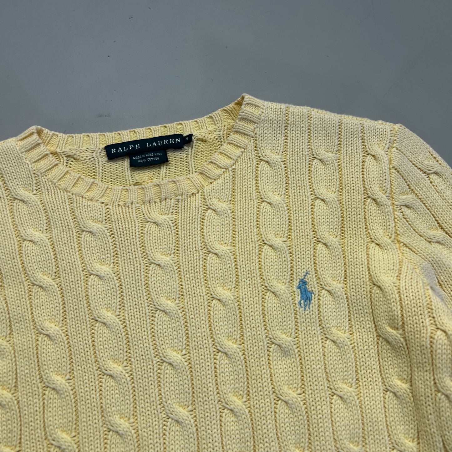 Early 2000s Ralph Lauren Butter Yellow Cotton Sweater