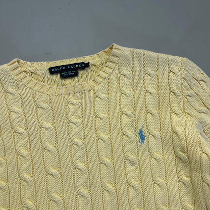 Early 2000s Ralph Lauren Butter Yellow Cotton Sweater