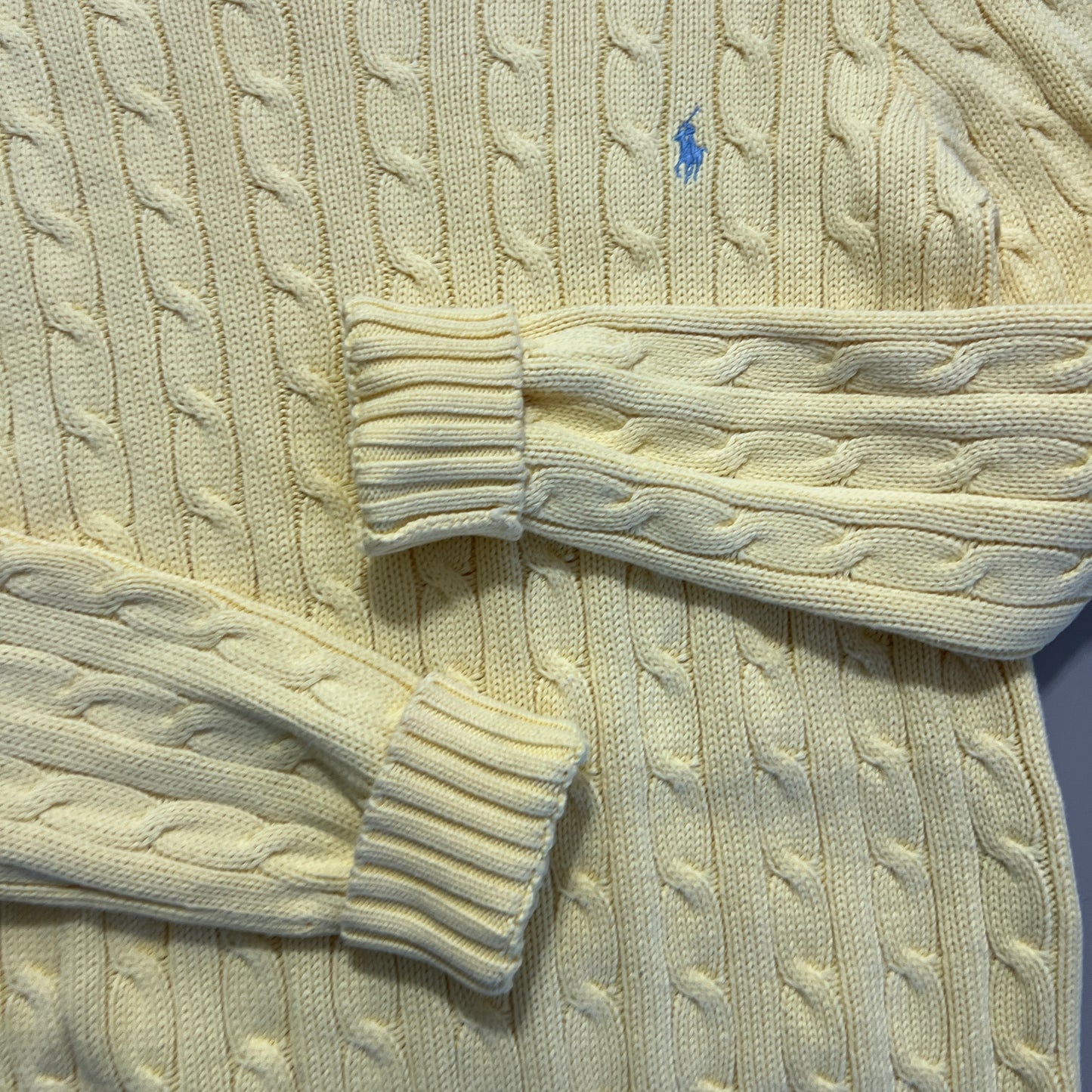 Early 2000s Ralph Lauren Butter Yellow Cotton Sweater