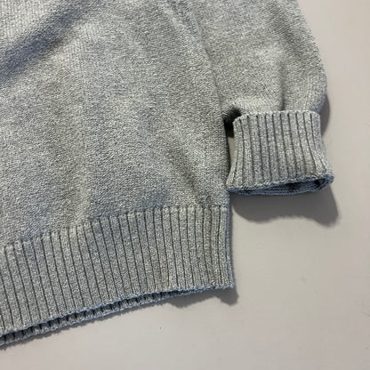 Polo Ralph Lauren Gray Cotton Knit Quarter Zip Sweater