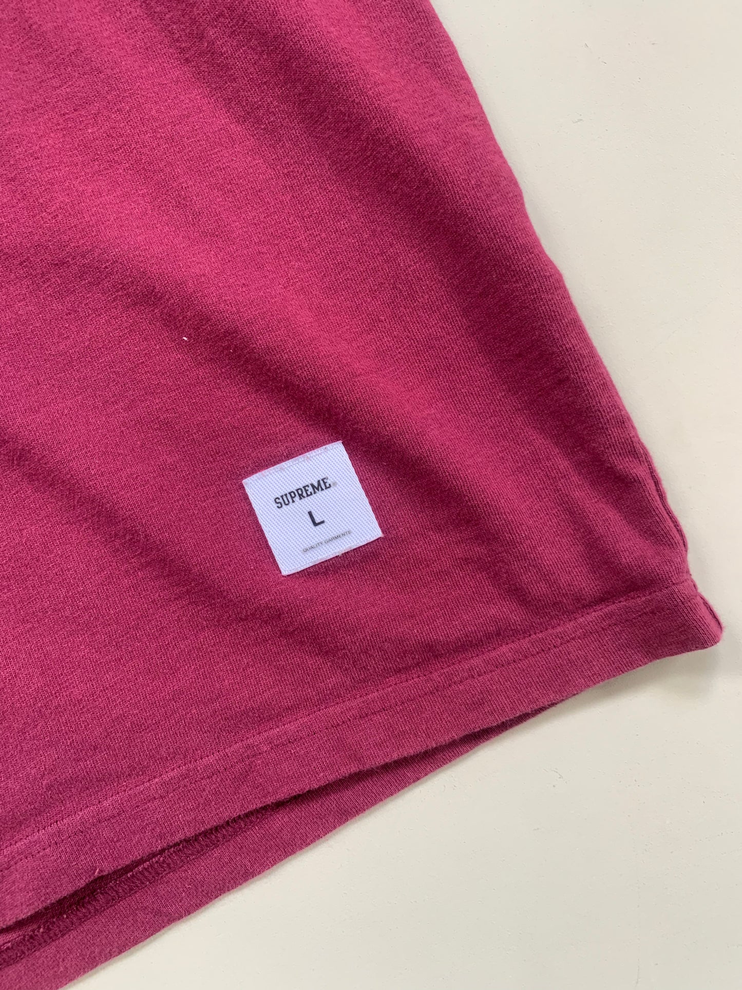 Large Maroon Supreme Block Arc T-shirt