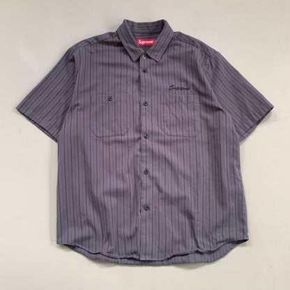 Large Supreme AOI Eyes Work Button Shirt