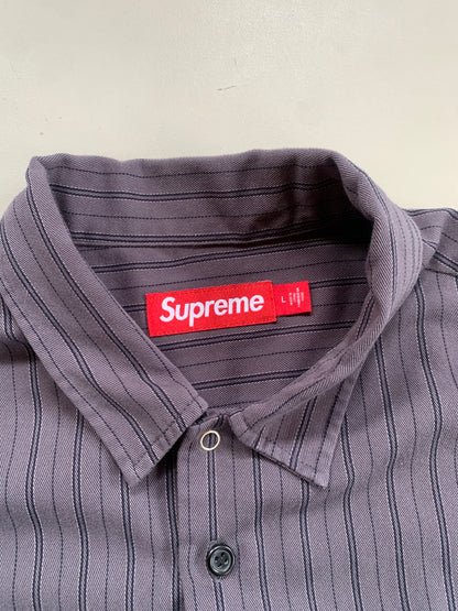 Large Supreme AOI Eyes Work Button Shirt