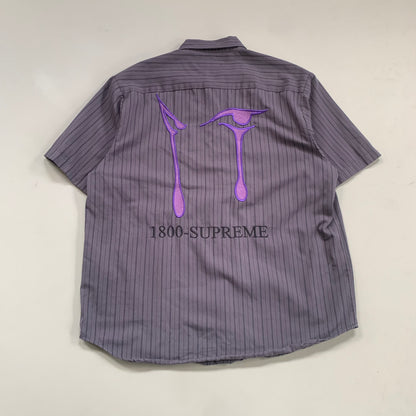Large Supreme AOI Eyes Work Button Shirt
