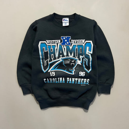 1996 Carolina Panthers Western Division Champs Crewneck Sweatshirt