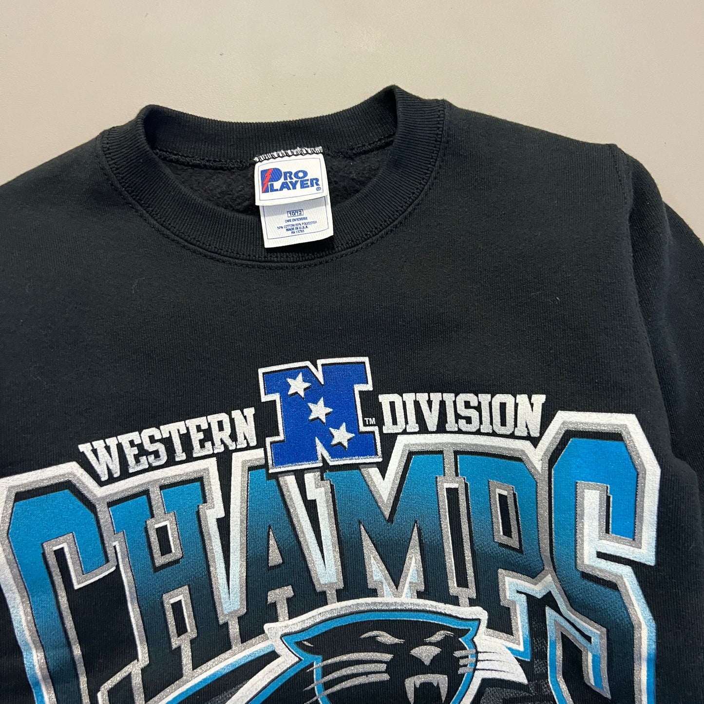 1996 Carolina Panthers Western Division Champs Crewneck Sweatshirt