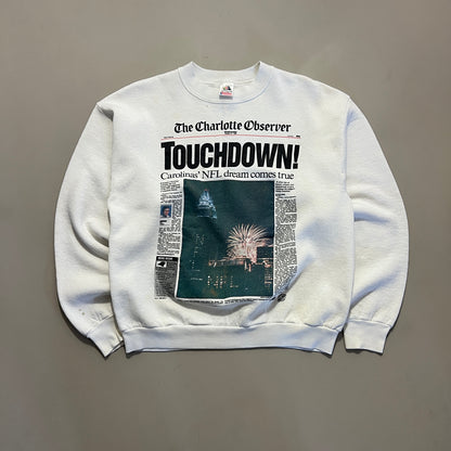 1993 Charlotte Observer Carolina Panthers Crewneck Sweatshirt