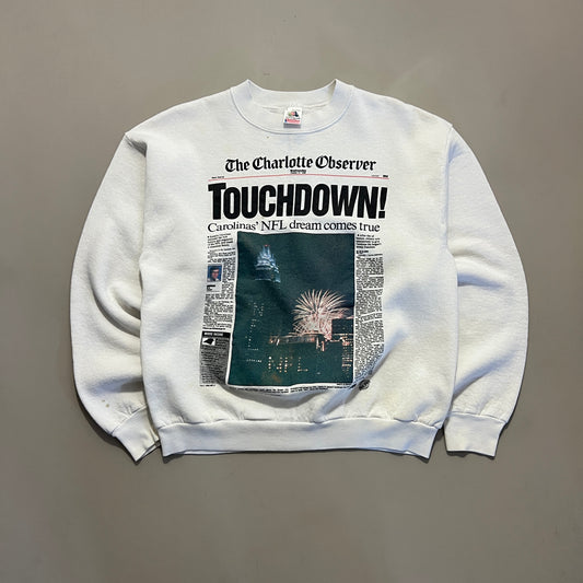 1993 Charlotte Observer Carolina Panthers Crewneck Sweatshirt