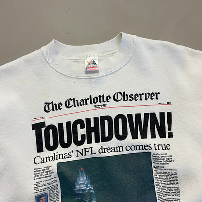 1993 Charlotte Observer Carolina Panthers Crewneck Sweatshirt