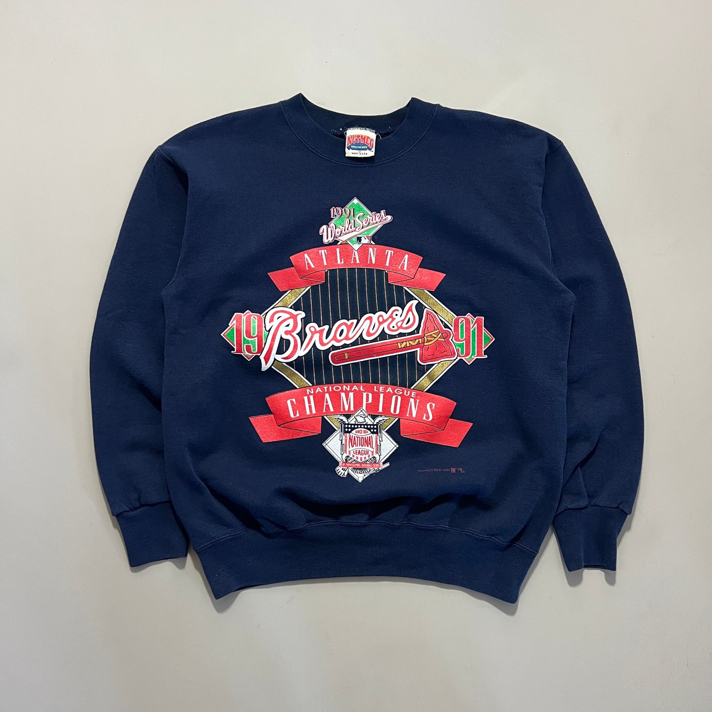 1991 Atlanta Braves National League Champions Crewneck Sweatshirt