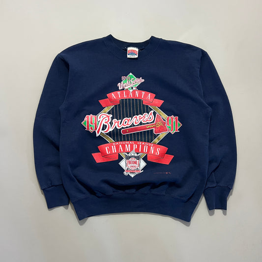 1991 Atlanta Braves National League Champions Crewneck Sweatshirt