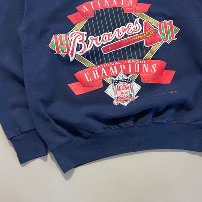 1991 Atlanta Braves National League Champions Crewneck Sweatshirt