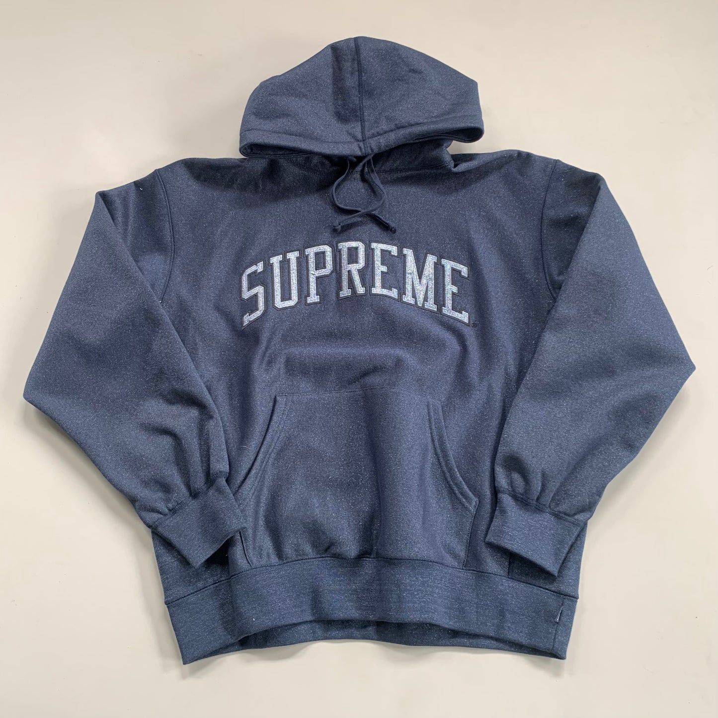 Large Navy Supreme Metallic Arc Sweatshirt