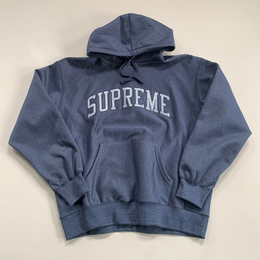 Large Navy Supreme Metallic Arc Sweatshirt