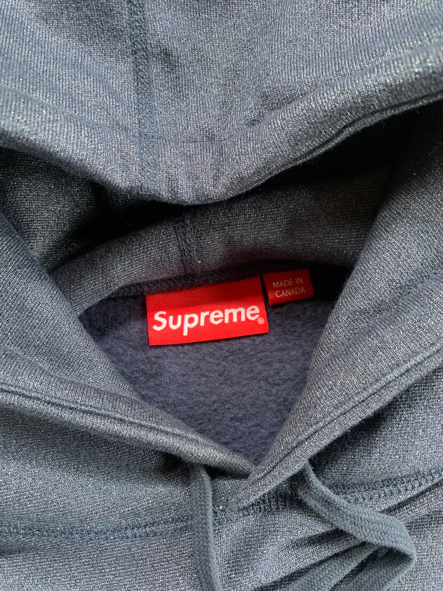 Large Navy Supreme Metallic Arc Sweatshirt