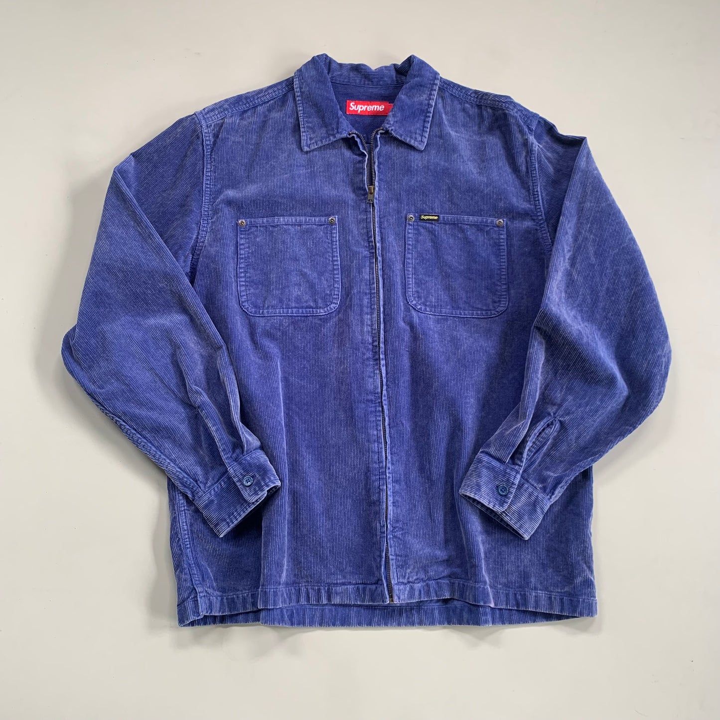 Large Supreme Washed Corduroy Full Zip