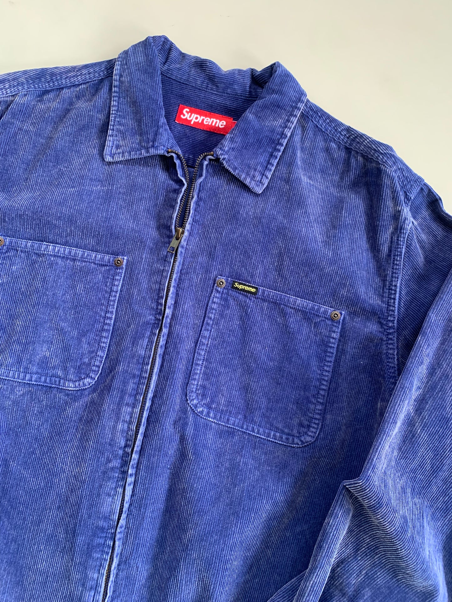Large Supreme Washed Corduroy Full Zip