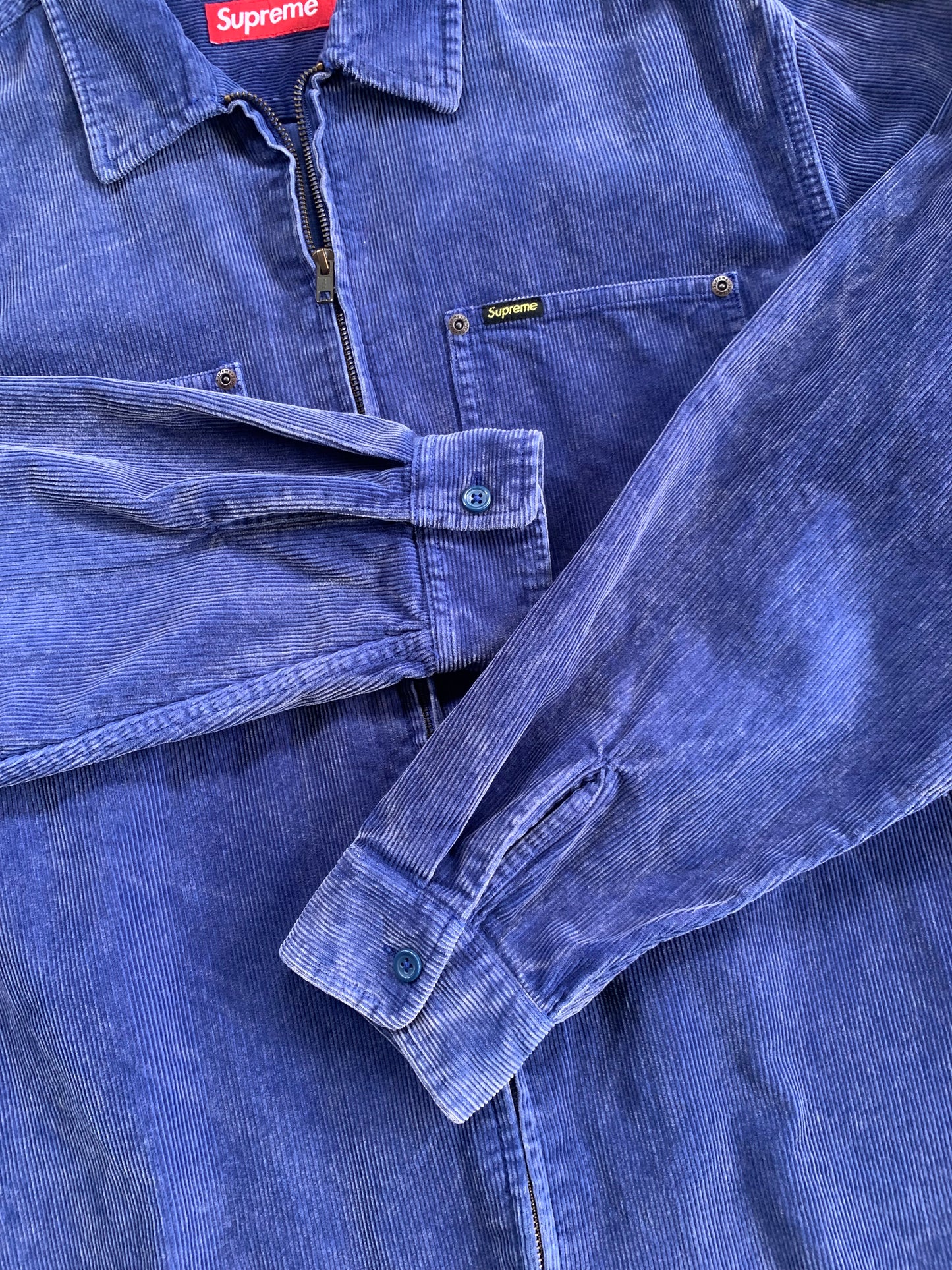 Large Supreme Washed Corduroy Full Zip