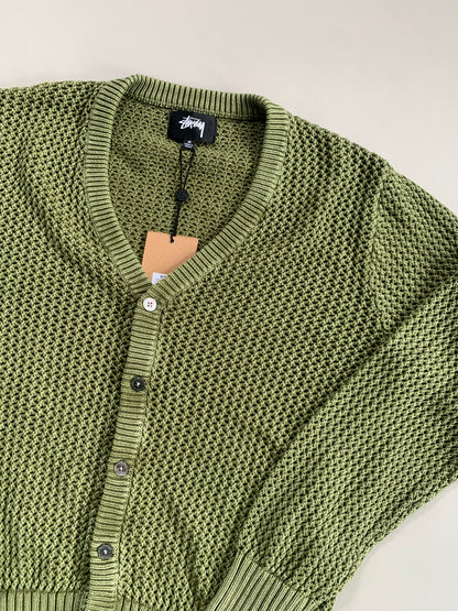 Medium Stussy Olive Loose Gauge Cardigan