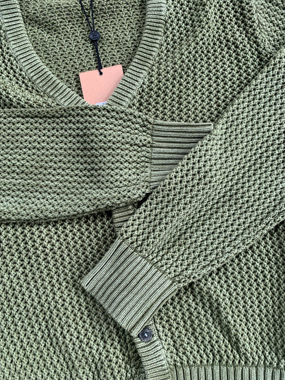 Medium Stussy Olive Loose Gauge Cardigan