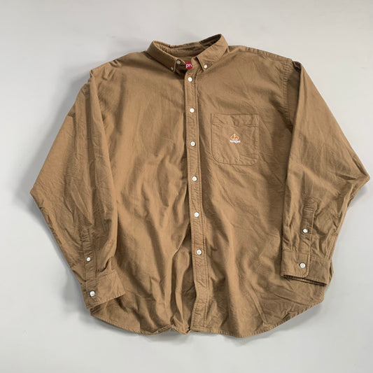 Large Supreme Brown Oxford Button Shirt