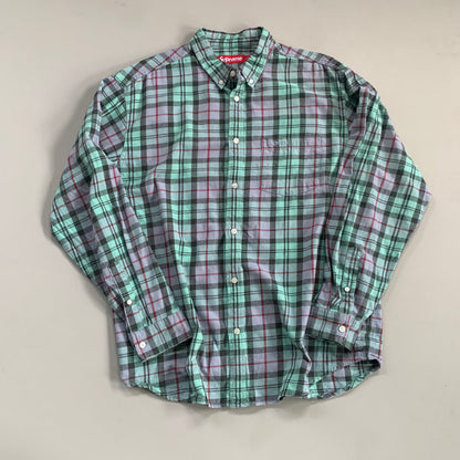 Large Supreme Plaid Button Shirt