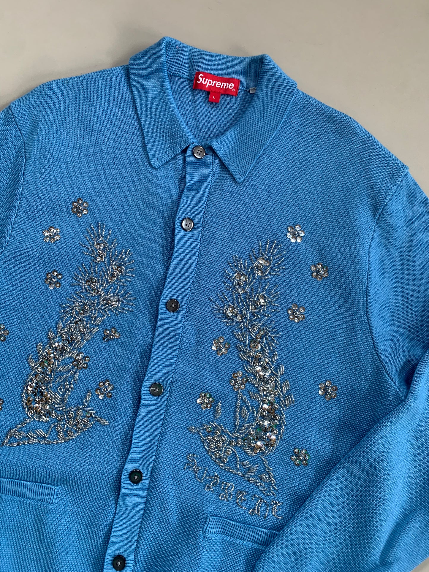 Large Supreme Beaded Applique Cardigan