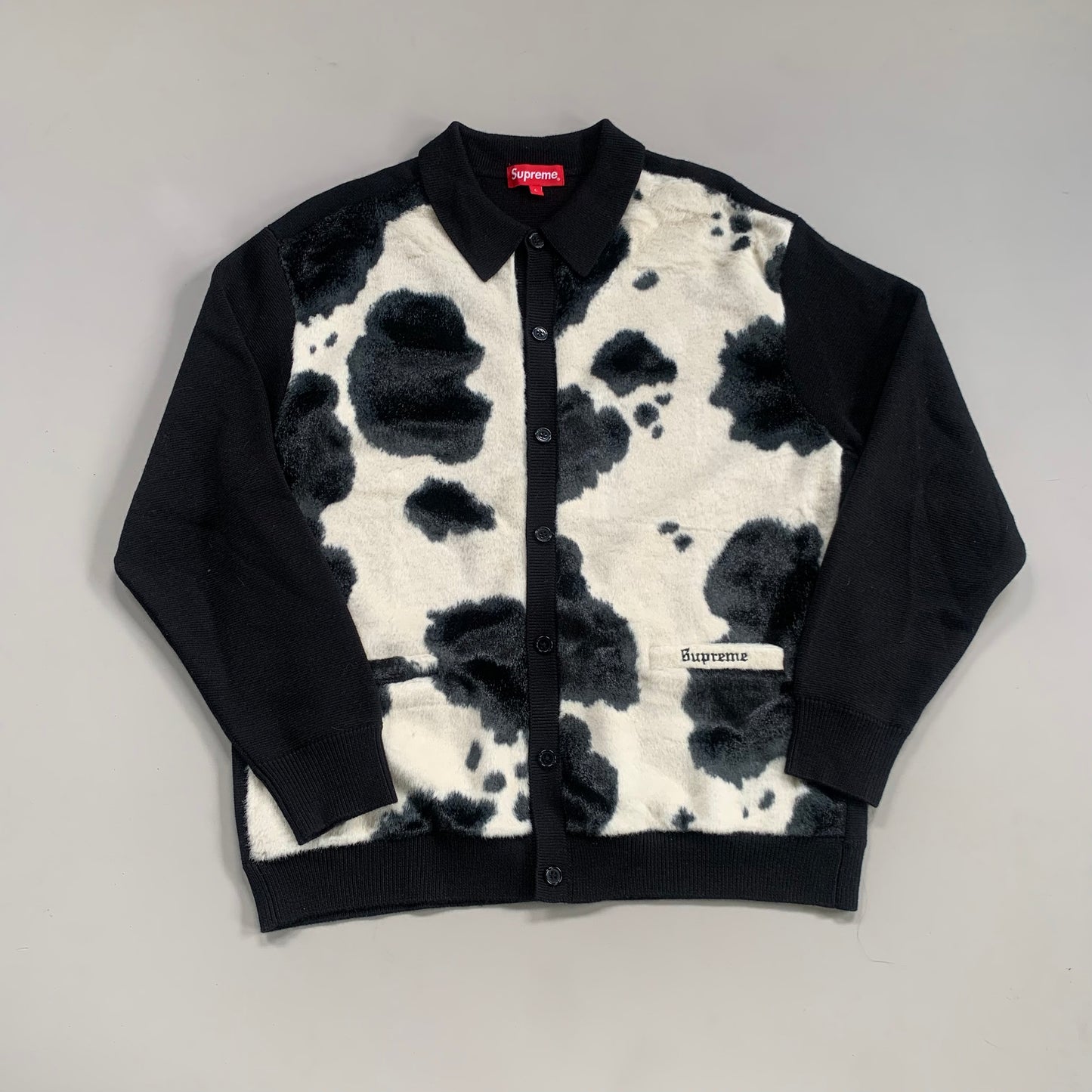 Large Supreme Cow Print Cardigan