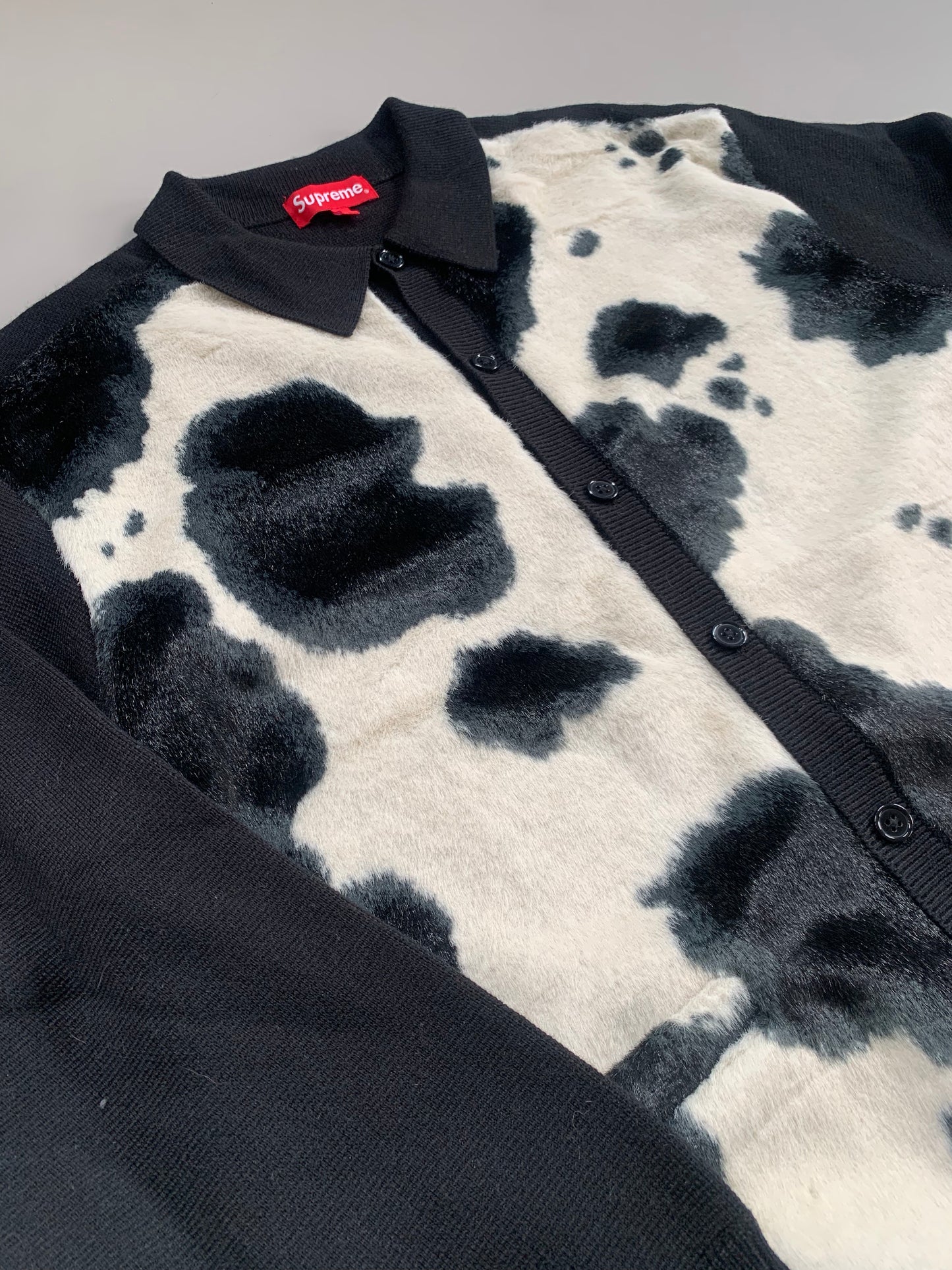 Large Supreme Cow Print Cardigan