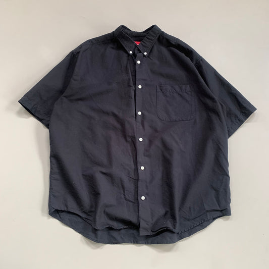 Large Black Supreme Oxford Button Shirt