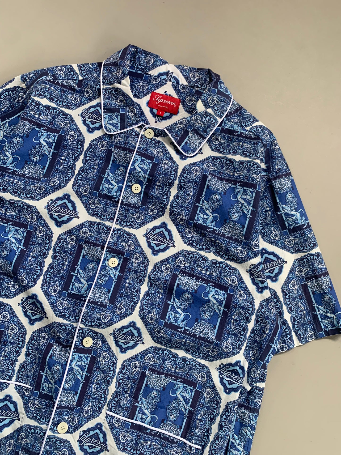 Large Supreme Regancy Pajama Shirt