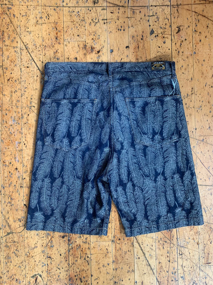 39w Kapital Brand Feather Denim Shorts